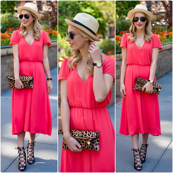 blouson midi dress wayf